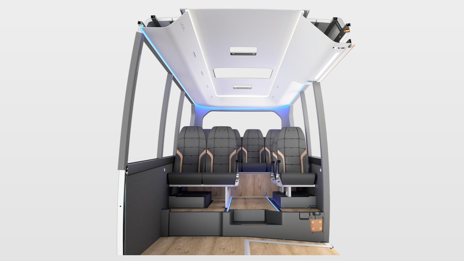 City bus interior, rendering